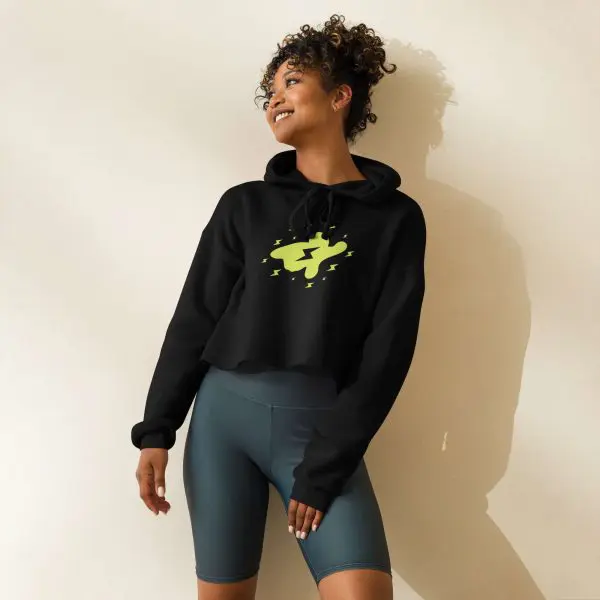 SUPERNAR Hero Zap-Field Crop Hoodie