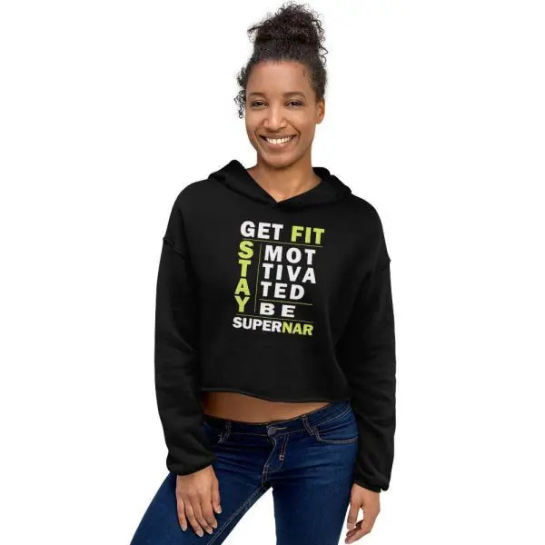 SUPERNAR SLOGAN Crop Hoodie