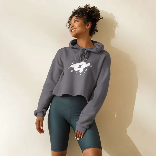 SUPERNAR Hero Zap-Field Crop Hoodie