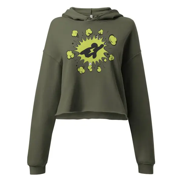 SUPERNAR Hero-Comic Puff Crop Hoodie